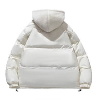 Women's Quilted Sherpa-Lined Hooded Puffer Jacket with Drawcord Hem - Maisie London