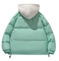 Women's Quilted Sherpa-Lined Hooded Puffer Jacket with Drawcord Hem - Maisie London