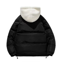 Women's Quilted Sherpa-Lined Hooded Puffer Jacket with Drawcord Hem - Maisie London