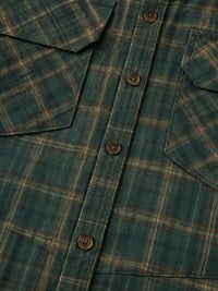 Women's Check Maxi Shirt Dress with Button-Front and Pockets - Maisie London