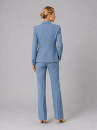 Women's Tailored Single-Breasted Blazer and Straight-Leg Trouser Set - Maisie London